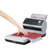 Ricoh FI-8270 Scanner With Booklet on Flatbed